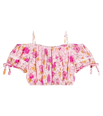 Bonny floral off-shoulder top | Poupette St Barth Kids