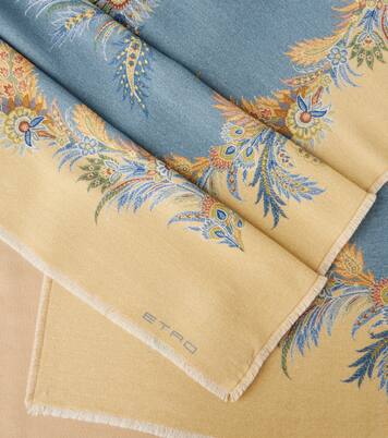 Printed wool twill blanket | Etro