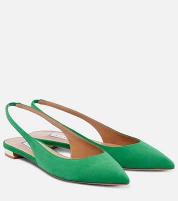 Purist suede slingback flats | Aquazzura