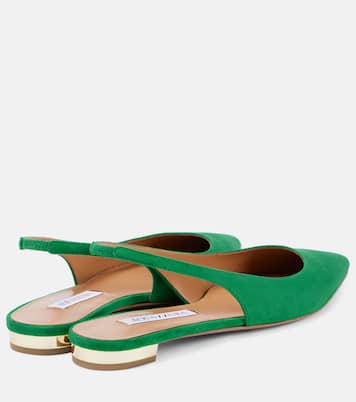 Purist suede slingback flats | Aquazzura