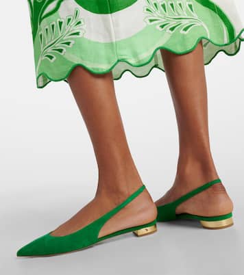 Purist suede slingback flats | Aquazzura