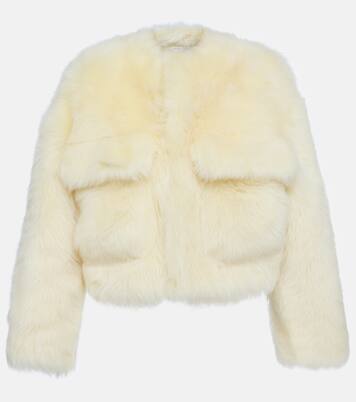 Cropped shearling jacket | Bottega Veneta