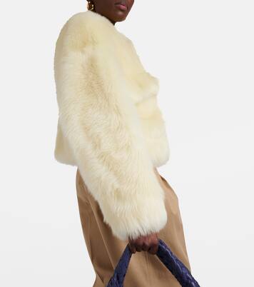 Cropped shearling jacket | Bottega Veneta