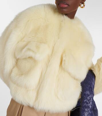 Cropped shearling jacket | Bottega Veneta