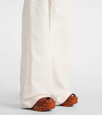 Pantalon ample à taille haute en coton  | Chloé