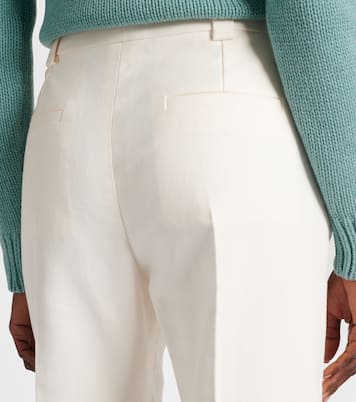 Pantalon ample à taille haute en coton  | Chloé