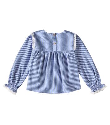 Henriette lace-trimmed cotton top | Louise Misha