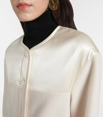 Satin-trimmed virgin wool jacket | Jil Sander