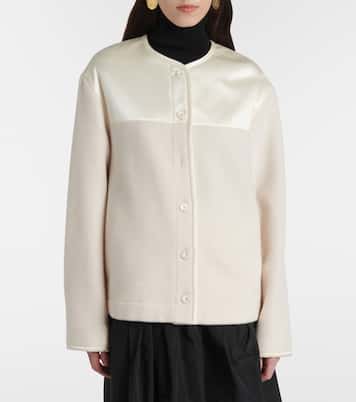 Satin-trimmed virgin wool jacket | Jil Sander