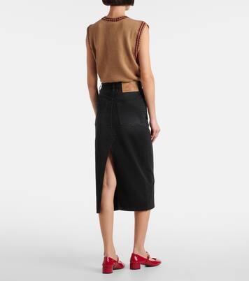 Jupe midi en jean | Prada