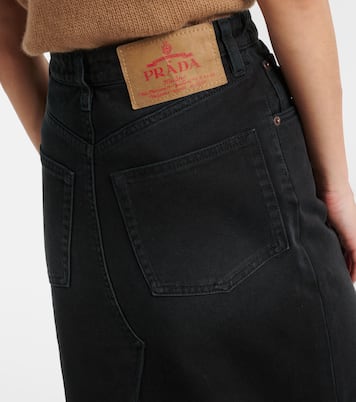 Jupe midi en jean | Prada
