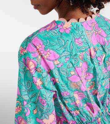 Colorblocked cotton poplin romper | Juliet Dunn