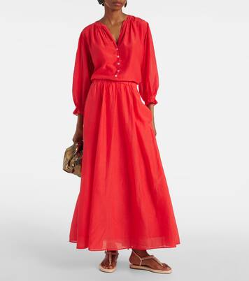 Maxirock Mariela aus Baumwolle und Seide | Velvet