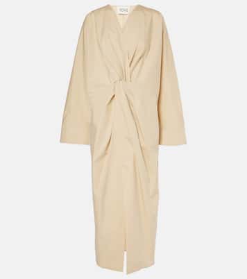 Ailin draped cotton midi dress | Tove