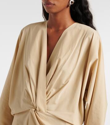 Ailin draped cotton midi dress | Tove