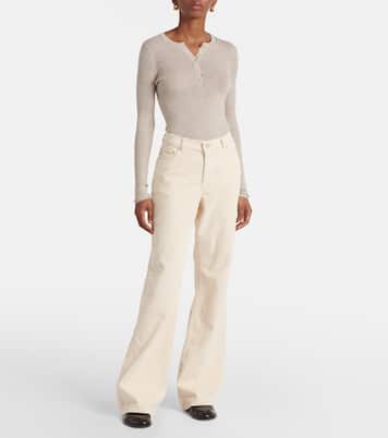 Mid-Rise Flared Jeans Padua aus Cord | AG Jeans