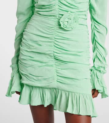 Robe froncée à fleurs | Rotate