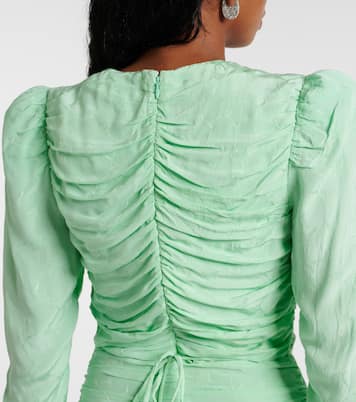 Robe froncée à fleurs | Rotate