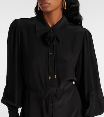 Belted ruffled shirt dress | Zimmermann