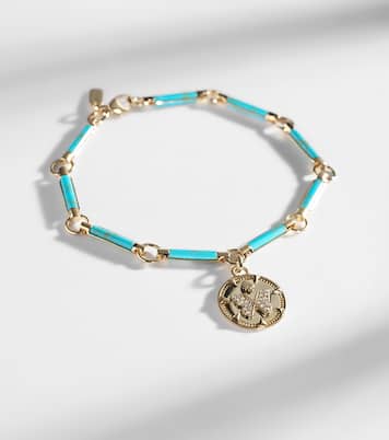 Reverie Element 18kt gold chain bracelet with turquoise and diamonds | FoundRae