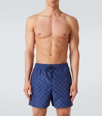 GG Supreme Web Stripe swim trunks | Gucci