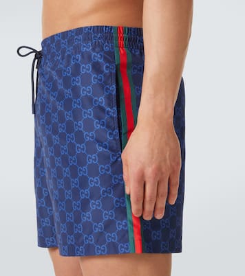 GG Supreme Web Stripe swim trunks | Gucci