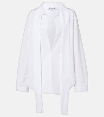 Blusa de algodón con lazada | Alaïa