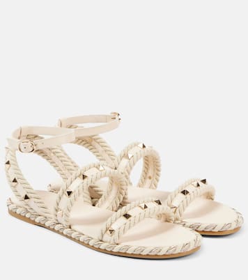 Sandalias Rockstud Torchon de piel | Valentino Garavani
