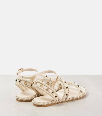 Sandalias Rockstud Torchon de piel | Valentino Garavani