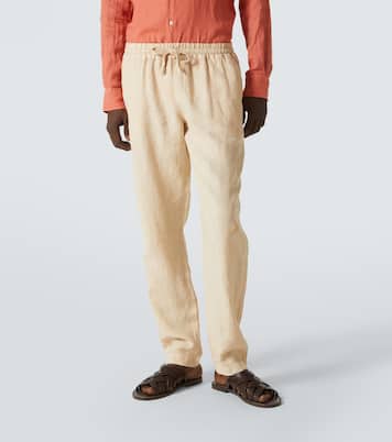 Linen straight pants | Fedeli