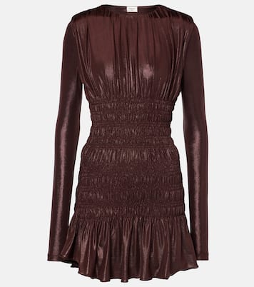 Smocked lamé jersey minidress | Saint Laurent