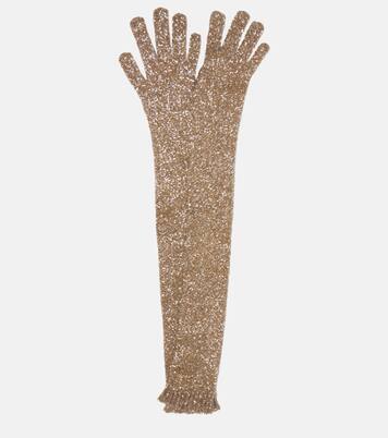 Handschuhe mit Pailletten | Brunello Cucinelli