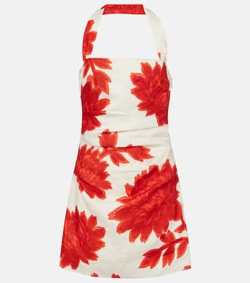 Floral ruched linen minidress | SIR