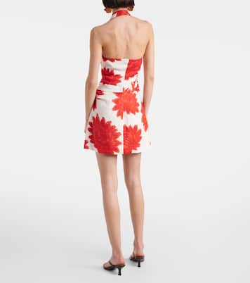 Floral ruched linen minidress | SIR