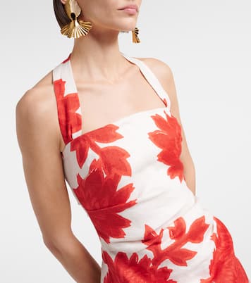 Floral ruched linen minidress | SIR