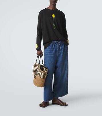 Paula's Ibiza Cropped Wide-Leg Jeans | Loewe