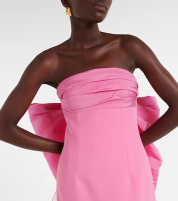 Robe longue bustier en crêpe | Carolina Herrera