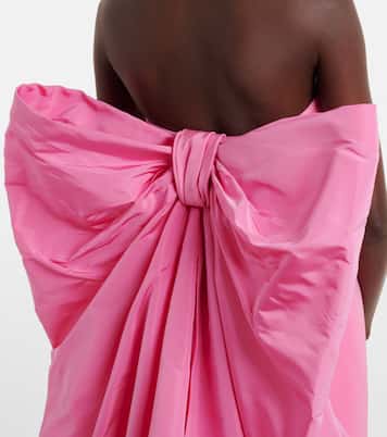 Robe longue bustier en crêpe | Carolina Herrera