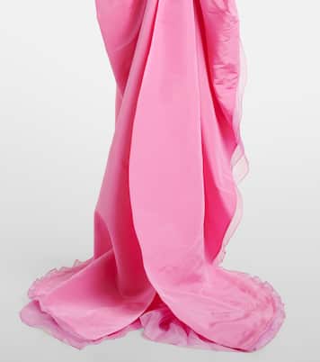 Robe longue bustier en crêpe | Carolina Herrera