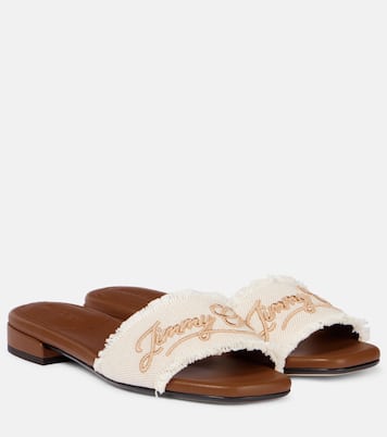 Joa embroidered canvas slides | Jimmy Choo