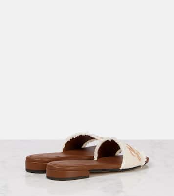 Joa embroidered canvas slides | Jimmy Choo