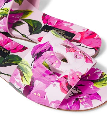 Taormina DG floral slides | Dolce&Gabbana Kids