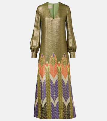 Voyage Imaginaire lamé maxi dress | Valentino