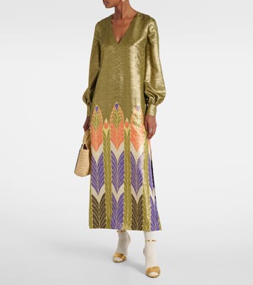 Voyage Imaginaire lamé maxi dress | Valentino