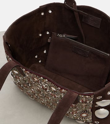 Nellcôte Medium suede tote bag | Valentino Garavani