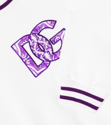 Sudadera DG Majolica de jersey de algodón | Dolce&Gabbana Kids