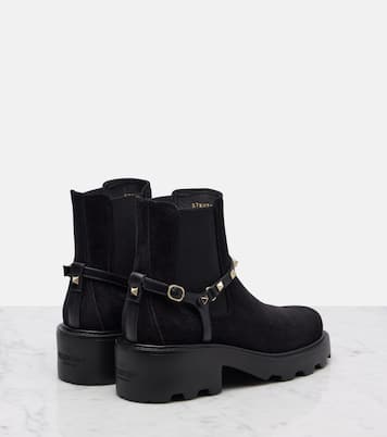Bottines Rockstud 55 en daim | Valentino Garavani