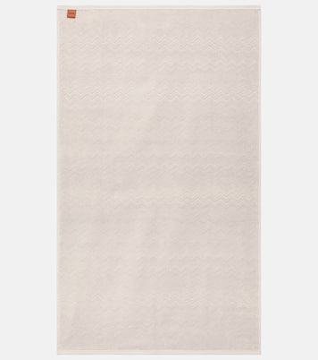 Chalk Zigzag set of 2 cotton terry towels | Missoni