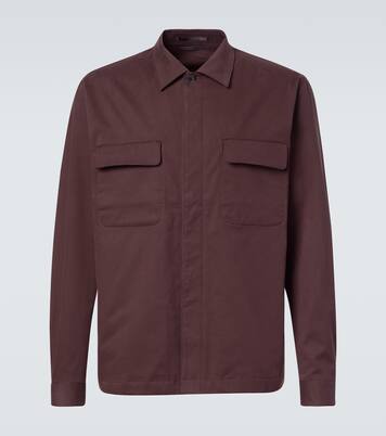 Cotton and cashmere overshirt | Sunspel