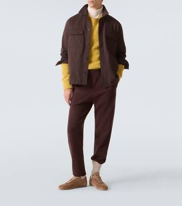 Cotton and cashmere overshirt | Sunspel
